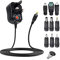 EasyULT 12w 3-12v Power Supply Universal Adapter, Universal AC/DC Power Supply 12W Adapter with 9 Tips Adapter Tips for 3V-12V Household Electronic Devices, LED Strip, Camera TV-Box Speaker Routes