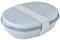 Mepal - Lunchbox Ellipse Duo - Meal Prep Box für Erwachsene & Salatbox zum Mitnehmen - Brotdose für ein gesundes Mittagessen - Ideal für Sandwiches & Salate - 825 ml + 600 ml - Nordic blue