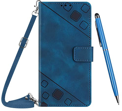 TOUCASA Funda para Samsung Galaxy A22 4G/M32 4G/F22/M22, Cuero PU Carcasa Cartera Monedero Porta Tarjetas con Cierre Magnético y Soporte Smartphone para Samsung Galaxy A22 4G/M32 4G/F22/M22 (#Azul)