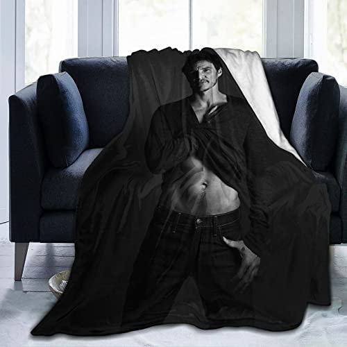 LOUJIN Pedro Actor Pascal Flanell-Decke, Bettwäsche, Fleecedecke, weich, Klimaanlage, Decke für Sofa, 125 cm x 100 cm