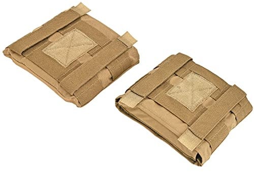 Tactical Molle Side Plate Pouch Set 6'' X 6'' Plates Ultralight Multi-Function Bag, Airsoft Hunting Vest Accessories. (T)
