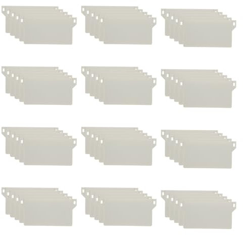 ZOFUN 60 Pcs Vertical Blind Weights, 102 x 89 x 50 MM Vertical Blinds, White Venetian Blinds for Windows Replacement, Plastic Venetian Blinds for Home & Office Window Chain