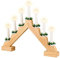 zeitzone LED Lichterbogen Weihnachten Fensterleuchter Holz 7-flammig Batterie Timer