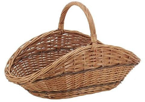 AUBRY GASPARD Panier à bûches en Osier Buff