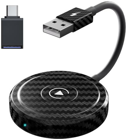 5GHZ Wireless CarPlay Adapter für iPhone iOS 10+,Konvertieren Werkseitig Verkabeltem CarPlay zu Wireless, Automatische Verbindung,für Fahrzeuge mit Werkseitig Verkabeltem Carplay,Mehrfarbig