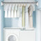 Tringle de rideau de douche télescopique, 410CM-500CM, 360CM-450CM, 160CM-250CM, 40CM-55CM, Tringle Rideau Extensible Sans Percage, Barre de Douche pour Salle de Bain Chambre Placard Fenêtres Portes (
