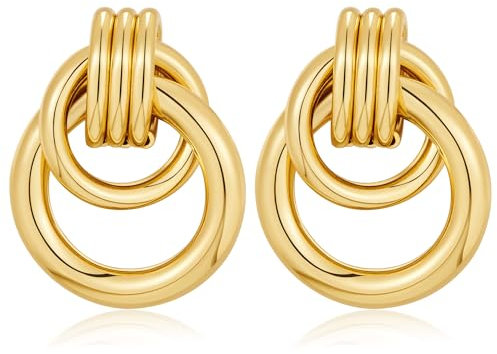 LILIE&WHITE Ohrringe Kreisförmige Ohrhänger für Damen Stilvoller Schmuck für Alltag und besondere Anlässe