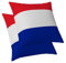 ggaimwf Flagge Kissenbezug Niederländische Flagge Kissenbezüge für Sofa Patriotische Nationalflagge Kissenbezüge Startseite Dekorativer Kissenbezug Stuhl Schlafzimmer Wohnzimmer 45x45cm 2er-Set