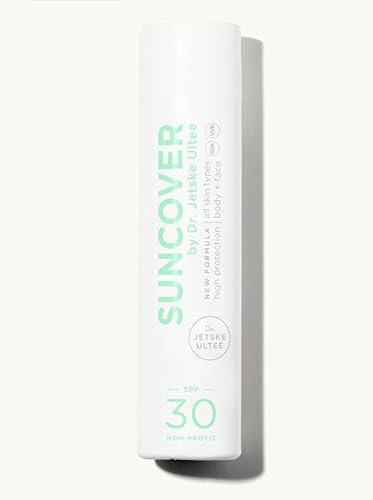 Suncover Dr. Jetske Ultee | Sonnencreme | LSF 30 | Kinder | Körper & Gesicht | Enthält effektive und sichere UV-Filter | Wasserresistent | Parfümfrei | Ohne Octocrylene (250 ml)