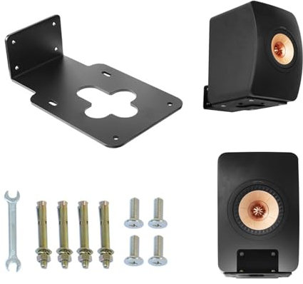 ZLiT for KEF LS50 Meta Speaker Stand Wall Mount,Metal Wall Mount Holder Bracket Stand for KEF LS50 Meta LS50 Wireless II Speaker Mounts (Black)