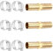 3 Stück Schlauchverbinder 10mm Messing Schlauch Verbindungsstück Benzinschlauch Verbinder mit 6 Stück Edelstahl Rohrklemmen Für Wasserleitungen Kraftstoffleitungen Schläuche