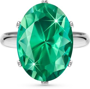 Linawe Silber Ringe Frauen Türkis Moissanite Diamant Ring Verstellbar, Silver Ring Jewelry Grosse Groessen Fingerring Damen, Damenringe Modeschmuck
