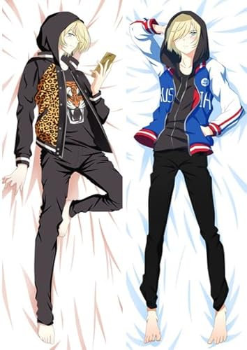 JNLIFT Anime Kissenbezug für Yuri!!! on Ice,Anime Pillowcase Hochwertiges Full-Body Umarmungskissen Bezug,Body Kissenbezug Seitenschläferkissen Bezug,2WT-60x180CM