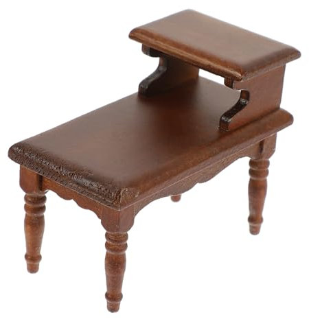 1/12 Miniatur Tisch Und Stühle Puppenhaus MöBel Küche Zubehör, Holzfarbe Puppenhaus Möbel Zubehör Miniatur Puppenmöbel Holz Puppenstubenmöbel Puppenhausmöbel Kommode Wohnaccessoires