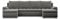 Mebligo - Ecksofa mit Schlaffunktion und 3 Bettkasten FORESTA 302x89x159 (BxHxT) Hellgrau - Couch U Form, Sofa im Sitz: Wellenfeder + Schaumstoff, Sofas & Couches, Eckcouch