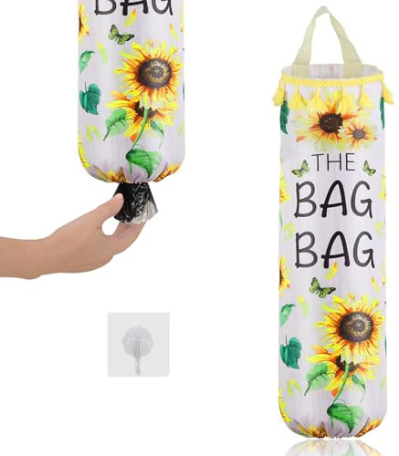 Organizador Bolsas Plastico, 2 Soportes para Bolsas de plástico para Colgar Bolsas de Basura, Soporte para Bolsa De Plástico, Guarda Bolsas, para Cocina/baño/Dormitorio