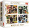 Trefl Harry Potter 4-in-1 Jigsaw Puzzle Set – Gryffindor, Slytherin, Hufflepuff & Ravenclaw – 1500, 1000, 500 & 300 Pieces – Includes Posters – Hogwarts House Puzzle Collection for Kids & Adults