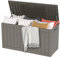 DWVO Gartenbox Auflagenbox Aufbewahrungsbox Garten Kissenbox Outdoor Gartentruhe |Wasserdicht Gasdruckfeder|380 Liter 115x55x58.3cm|Für Sitzauflagen Gartengeräte & Kinderspielzeug|Hellbraun