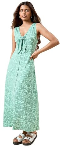 Dorothy Perkins Petite Sage Floral Button Through Midi Dress, 10, sage