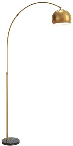 HOMCOM Stehlampe Wohnzimmer im Bogen Design, Stehleuchte