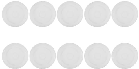 Hohopeti Runde Kunststoff Untersetzer 10 Stück für Blumentöpfe Auslaufsichere Tropfschalen 9cm Weiß für Sukkulenten und Zimmerpflanzen Gartenzubehör