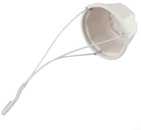 Plastic Hanging Flower Pot with Drainage Hole White(E160)