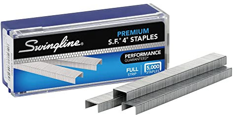 Swingline Heftklammern, S.F. 4, Premium-Heftklammern für Desktop-Heftgeräte, 6,35 mm Länge, 210 Stück/Streifen, 5000 Stück/Box (35450)