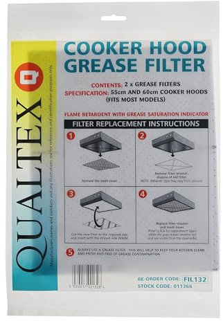 Cooker Hood Grease Filters Universal x2 55cm X 60cm