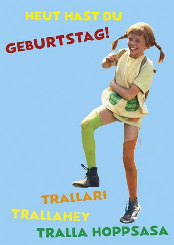 10er-Pack: Postkarte A6 +++ PIPPI LANGSTRUMPF von modern times +++ PL PIPPI TRALLA HOPPSASA +++ KARTENKOMBINAT © Saltkråkan AB & AB Svensk Filmind