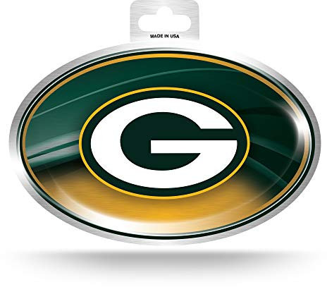 NFL Green Bay Packers Metallic Team Logo Aufkleber