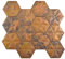 Mosaik Fliese kupfer Hexagon 3D braun für WAND THEKENVERKLEIDUNG Mosaikmatte Mosaikplatte