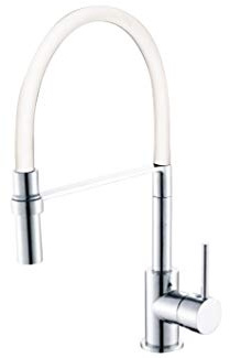 AQUAE T190189 Rubinetto lavello Cucina Zac - Miscelatore a Bocca Alta Estraibile - Bianco