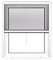 jarolift 4 in 1 Zanzara Insektenschutzrollo Fliegengitter für Fenster, Bausatz mit Aluminium-Rahmen, Robustes Fiberglas-Gewebe, 70 x 130 cm (B x H), Weiß