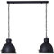Brilliant Lampe, Kiki Pendelleuchte 2flg schwarz korund, Metall, 2x A60, E27, 52W,Normallampen (nicht enthalten)