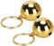 01 Campanelli Rotondi per Animali Domestici, campanelli in Rame Cromato Resistenti alla corrosione per Animali Domestici, Lisci con Portachiavi per Cani da Esterno(Gold)
