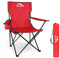 MSPORTS Campingstuhl Premium inkl. Tragetasche in Rot Anglerstuhl Faltstuhl Klappstuhl mit Armlehne und Getränkehalter praktisch robust leicht