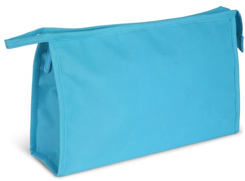 Grande Trousse De Toilette Textile Imperméable | Pochette Cosmétique De Voyage (Bleu Roy)