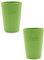 Magu 2 Personalisierte Becher aus Biopolymer (100% Erdölfrei) mit Namen | 2er Set Trinkbecher + Individuelle Namensgravur Zahnputzbecher Natur Design 2 Stück naturgrün