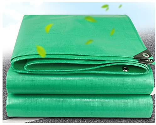 WAPKY Abdeckplane Mit Ösen Wasserdicht LKW Plane Abdeckung Reißfeste PVC Für Kaminholz Gartenmöbel Auto Verdicken Sie Die Verschlüsselung (Color : Green, Size : 5x20m)