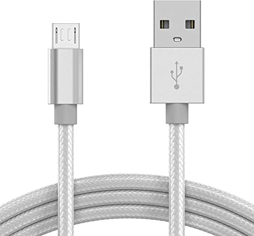 KP TECHNOLOGY [3.3ft/1m Charger Cable for Huawei P Smart 2020 / P Smart 2019 / Huawei Y7 / Y7p / Y6 / Y6p / Y6s / Y5 / Y5p / Y5 Prime / Y9 / Y8s / Y3 / Enjoy 9s / Honor 7S / 8S Micro USB (SILVER)