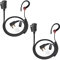 UAYESOK Walkie Talkie Ohrhörer, G-Form Funkgerät Headset Radio Kopfhörer 2 Pin für Funk Baofeng UV5R 888s UV-82HP BF-F8HP Kenwood Retevis h777 RT24 RT27, mit PTT Mikrofon und Ohrhörern (2 Stück)