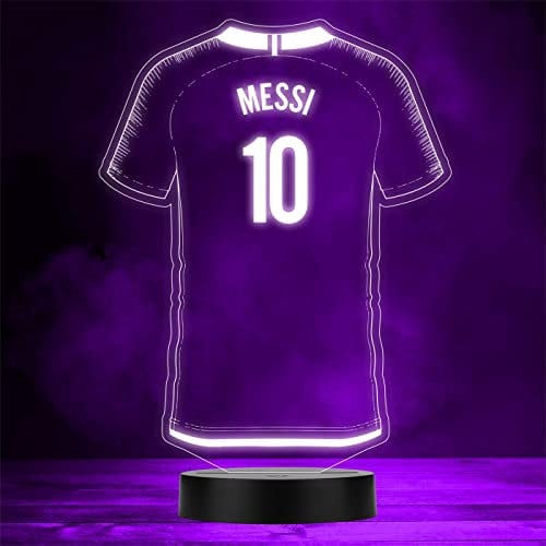 Fingerprint Designs Football Shirt Messi Sports Fan World Cup Personalised Gift Colour Night Light