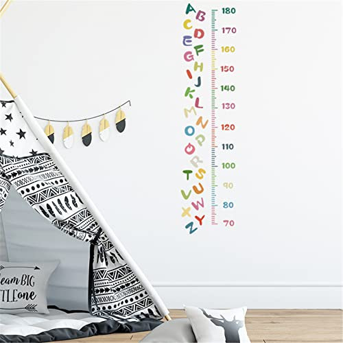 Hava Kolari 26 Alphabet Wandaufkleber Kids Messlatte Height Chart Wachstum Diagramm Wandtattoo Wandsticker Kinderzimmer Messlatte KöRpergrößE Messen Wandsticker HöHentabell