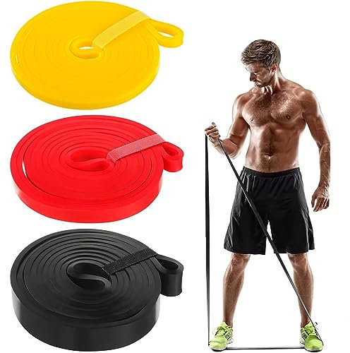 SIGANDG 3 Stück Resistance Bands Widerstandsbänder Set, Resistance Bands, Widerstandsbänder, Elastische Sportbänder, Klimmzugband Fitnessbänder, Krafttraining für Männer und Frauen