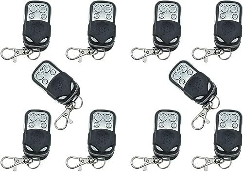 SQUADO Set di 10 telecomandi universali per cancello automatico duplicatore wireless remoto universale 433 mhz