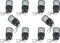 SQUADO Set di 10 telecomandi universali per cancello automatico duplicatore wireless remoto universale 433 mhz