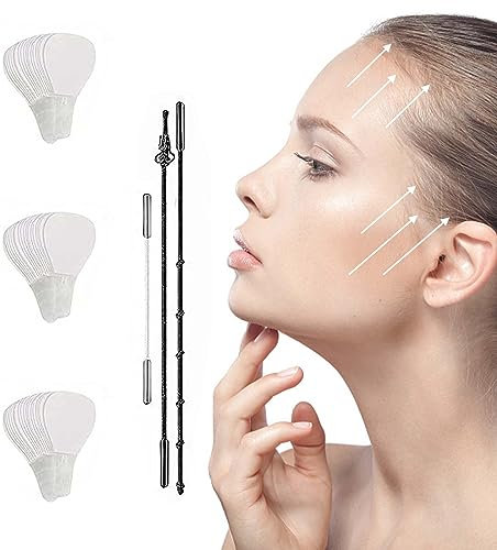 120 Stück Face Lifting Tape, Face Tape Werkzeuge Für Gesicht Unsichtbare Aufzug Gesicht Aufkleber, Face Lift Patch Unsichtbare V-Form Gesicht Face, Neck and Eye Lift für Ein Perfektes Gesicht
