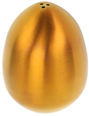 Salero y pimentero, dispensador de sal y pimienta en forma de huevo de acero inoxidable, tarro de especias de huevo a prueba de fugas de 3 agujeros para suministros de cocina