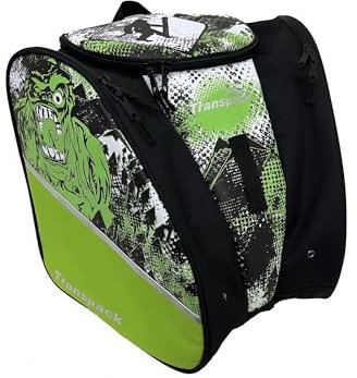 TRANSPACK Edge Junior+ Rucksack, wasserabweisend, 38 l, für Ski- / Snowboardstiefel, Helmbrille und Ausrüstung, Lime Yeti