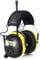 AM/FM Radio Headphones with Digital Display, 30dB AM FM Hearing Protection Safety Ear Muff, Ear Protection Headphone for Mowing, Landscaping, Shooting and Construction Black-Yellow